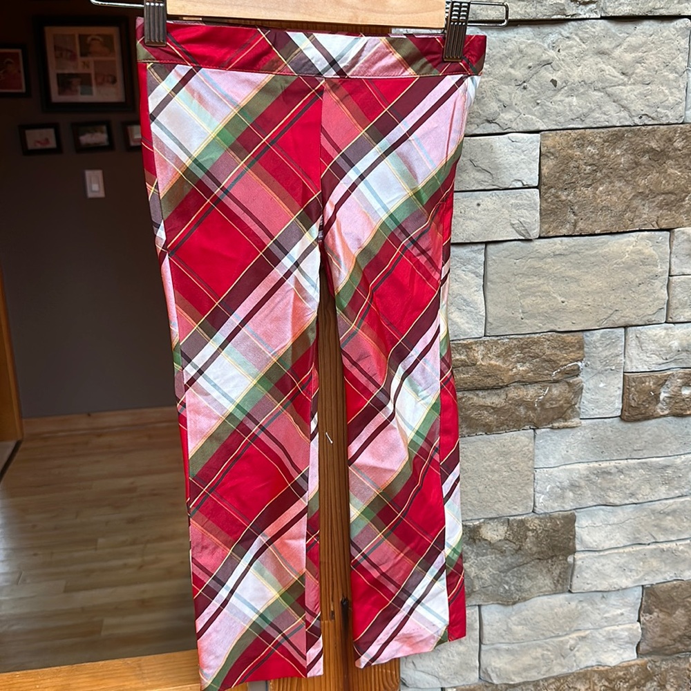 Janie and Jack Girl’s Silk Plaid Pant Size 5